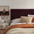 Modway Eloise Stain-Resistant Performance Velvet King Headboard - Mulberry-Dense Foam Padding