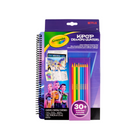 Crayola K Pop Demon Hunters Colour & Sketch Activity Pad-Includes 30 Activity Pages, 3 Cardstock Cutouts Sheets (featuring the K Pop Demon Hunter Girls and More), 1 Stencil Sheet, and 8 Coloured Pencils for guided and open‑ended art exploration