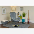 Flash Furniture Egg Series Grey Leather Side Reception Chair-Seat Cushion
