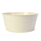 My Home My Living Round Tin Containers 3-Piece Set - 10.5"Dia. x 4.75"H - Cream-Solid metal construction with shiny cream finish