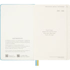 Moleskine 2025-2026 Limited Edition Peanuts Charlie & Lucy 18-Month Hard Cover Weekly Planner - 5" x 8.25" - Reef Blue-Customized Endpapers And Back Pocket