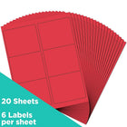 JAM Paper Mailing Address Labels - 3 1/3 x 4 - Red - 2 sets of 120-Size: 4" x 3 1/3"