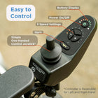 Journey Zoomer Lightweight Folding Power Chair - Blue-360° ergonomic joystick helps provide precise one-hand control