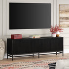 Hudson&Canal Montello TV Stand for TV's up to 78" - Black Grain-Features easy assembly