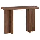 Hudson&Canal Dimitra 42"W Console Table - Satin Walnut-A modern transitional design for your entryway, living room, den, and more