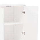 Manhattan Comfort Ella 31.5" Modern Accent Cabinet - White-Thick Rectangular Sled Legs Offer Stability and a Unique, Modern Twist on a Classic Sled-Base