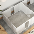 PawHut Whelping Box with Removable Doors for Medium Dogs - 77" L x 38" W x 19" H-Colour: White