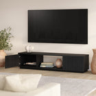 Hudson&Canal Dorian TV Stand for TV's up to 78" - Black Grain-Product Dimensions: 15.75" L x 69.63" W x 16" H