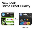 HP 952 Cyan, Magenta & Yellow Original Ink Cartridges, 3/Pack (N9K27AN)-Page yield of 952: approx. 630 pages cyan, 630 pages magenta, 630 pages yellow