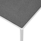 Modway Riverside Aluminum Outdoor Patio Coffee Table - White-Non-Marking Foot Caps