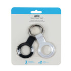 Logiix Silicone Tag for Airtag 2 Pack - White And Black-Carabiner clips quickly and securely onto your keys, luggage, bags and more
