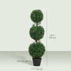 HOMCOM 3.3' Artificial Boxwood Topiary Trees - Green - 2 Pack-Enjoy year-round greenery with no watering or pruning, just occasional dusting 