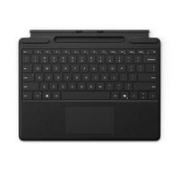 Microsoft Surface Pro Keyboard with Pen Storage - Black - English-Sleek and compact, this keyboard performs like a traditional laptop keyboard, complete with full mechanical keyset, backlit keys, and large glass touchpad for precise control and navigation
