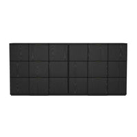 Manhattan Comfort Clive 72" Mid-Century Modern 6-Drawer Double Dresser - Black & Gold-Clean-lined 6-drawer dresser crafted from manufactured wood for a refined, modern bedroom look