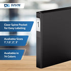 Davis Group Premium Economy Binder - D Ring - 1" - Black - 6 Pack-D Ring, Non-Locking