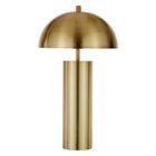 Hudson&Canal York 27" Tall Table Lamp with Metal Shade - Brass/Brass-Mid-century modern design for your living room, workspace, or bed side table
