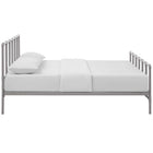 Modway Dower Stainless Steel Queen Bed - Grey-Weight Capacity To 1300lbs