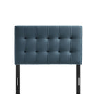 Modway Lily Stain-Resistant Performance Velvet Twin Size Headboard - Cadet Blue-Padded Construction