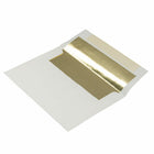 JAM Paper A7 Foil Lined Invitation Envelopes - 5.25 x 7.25 - Ecru with Gold Foil - 25 Pack-Colour: Ecru with Gold Foil Lining | Foil gives envelope natural looking shine