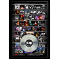 Rush Tour History Collage - Framed Print - 27" x 38"-Premium music memorabilia
