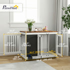 PawHut 39" Dog Crate End Table with Blackboard - White-Includes blackboard to personalize your pet’s space 
