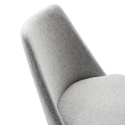 Modway Lippa Swivel Dining Upholstered Side Chair - Black Light Grey-9