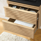 Modway Render 24" Wall-Mount Bathroom Vanity - Oak/Black-MDF and Particleboard