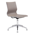 Zuo Glider Conference Chair - Taupe-Tufted upholstery seat