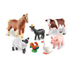 Learning Resources Jumbo Farm Animals - Set of 7 -Material: Plastic