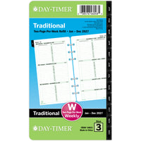 Day-Timer 2027 Original Weekly Planner Refill Portable Size - 6-3/4" x 3-3/4" - English-Page size: 6-3/4" H x 3-3/4" W