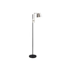 Monarch Specialties 65" H Contemporary Floor Lamp - Black Metal / Nickel Shade-Contemporary industrial style, two-tone 65"H floor lamp topped with a nickel shade to instantly upgrade a modern decor