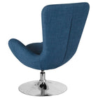 Flash Furniture Egg Series Fabric Side Reception Chair - Blue-Integrated Curved Arms