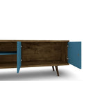 Manhattan Comfort Liberty MDP and MDF 62.99"W TV Stand, Rustic Brown and Aqua Blue (201AMC93)-Recommended for a 46" -60" TV.
