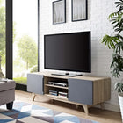Modway Tread 59" TV Stand - Natural Grey-Natural Wood Grain laminate