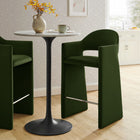 Modway Talia 41" Performance Velvet Bar Stool - Moss Green-Bentwood Frame