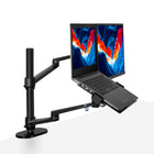 ShoppingAll 2-in-1 Monitor & Laptop or Dual Monitor Arm for 15-32" Monitors & 12-17" Laptop - Black-Hold one 15"-32" monitor and one 12"-17" laptop or can be used for two 15"-32" monitors