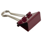 JAM Paper Colourful Binder Clips - Medium - 1 1/4" (32 mm) - Burgundy - 15 Pack-15 Pack