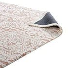 Modway Javiera Contemporary Moroccan Area Rug - 8 ft W x 10 ft L - Ivory/Cameo Rose-Stain Resistant / Easy To Clean