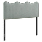 Modway Athena Striped Fabric Upholstered Full Size Headboard - Spa Blue Stripe-Striped Linen-Like Fabric Upholstery