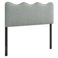 Modway Athena Striped Fabric Upholstered Full Size Headboard - Spa Blue Stripe-Striped Linen-Like Fabric Upholstery