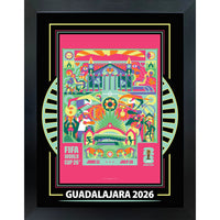 Guadalajara 2026 FIFA World Cup - Photoglass Framed - 20" x 26"-Officially licensed FIFA World Cup 2026 host city poster