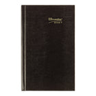 Brownline 2027 Daily Planner with Perfect Binding and Rigid Lizard-Like Cover - 8" x 5" - Black-Appointment schedule from 7:00 a.m. to 7:30 p.m. in 30-minute intervals, for full week