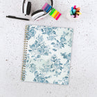 Mead 2027 Large Weekly/ Monthly Planner - 11-¼" H x 9" W - Rosa Azul - Bilingual-One month per 2 page spread has open daily blocks, a notes section and past/future month reference calendars