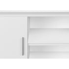 Monarch Specialties 72" L Office Hutch with Storage Doors - White Laminate - Silver Metal-9