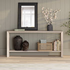 Hudson&Canal Osman 64"W Console Table - Alder White-Features easy assembly
