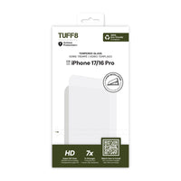 TUFF8 Tempered Glass Screen Protector with Auto Installer for iPhone 17-Innovative Auto Installer: Ensures a hassle-free installation process