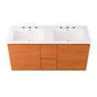 Modway Scenic 48" Double Wall-Mount Bathroom Vanity - Cherry/White-Full-Extension Drawers