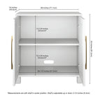 Hudson&Canal Chabot 28"W Accent Cabinet - White-8