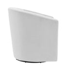 Modway Prospect Performance Velvet Swivel Armchair - Light Grey-Dense Foam Padded Seat