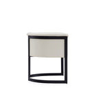 Manhattan Comfort Corso 26.38" Modern Faux Leather Upholstered Dining Chair - Cream-Seat Height: 18.51 inches